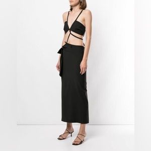 Christopher Esber bandeau tie dress | black | see description for size